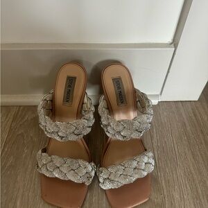 Steve Madden Metallic Braided Heels